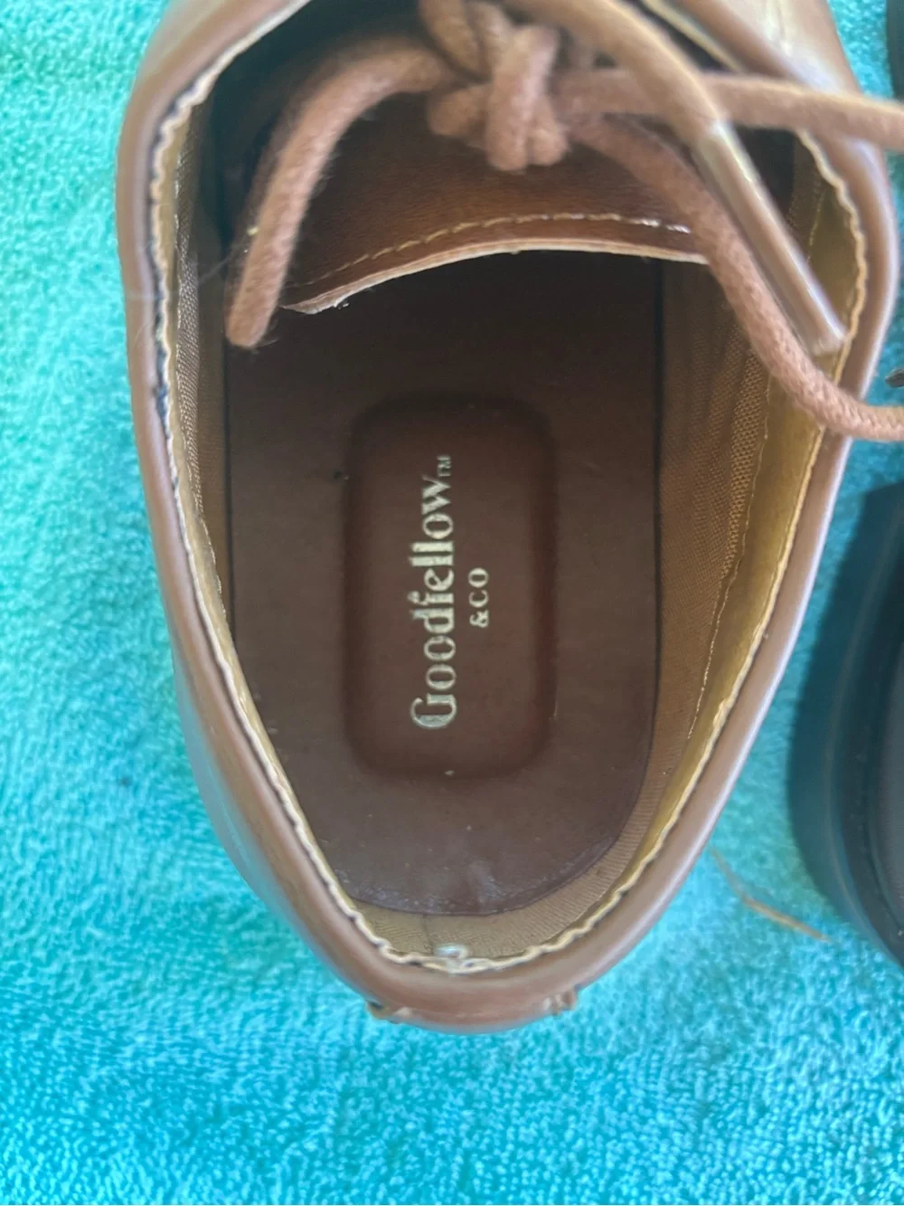 Goodfellow & Co Brown Cap-Toe Lace-Up Oxfords